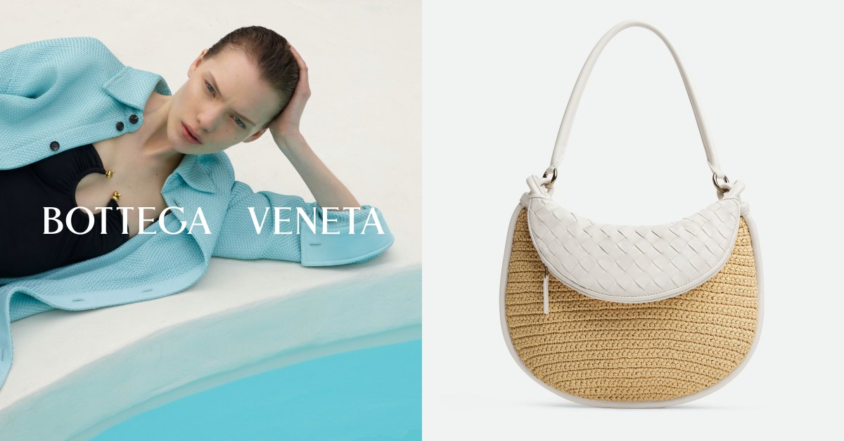 Bottega Veneta度假單品大集合Top11：草編包、墨鏡穿搭零失誤，這副「琺瑯耳環」是夏日時髦關鍵！