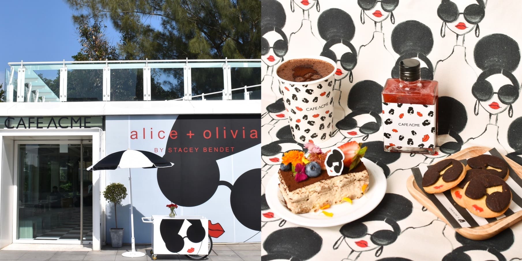 人氣咖啡廳CAFE  ACME 聯名紐約品牌 alice + olivia！打造時髦黑白空間，5大必吃餐點推薦