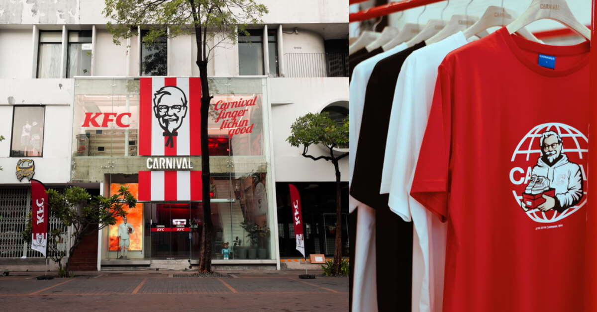 肯德基與泰國街頭品牌Carnival打造聯名服裝系列，曼谷快閃店能吃也能逛！