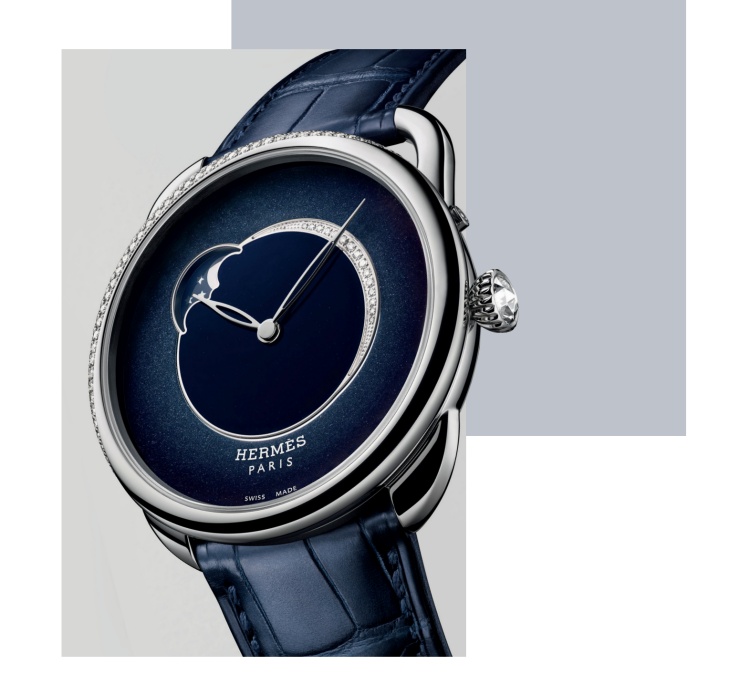 Hermès 2025腕錶新作！「Arceau小月相腕錶」6大亮點：藝術揉入時計、工藝凝練方寸，低頭讀時即見「月亮星辰」
