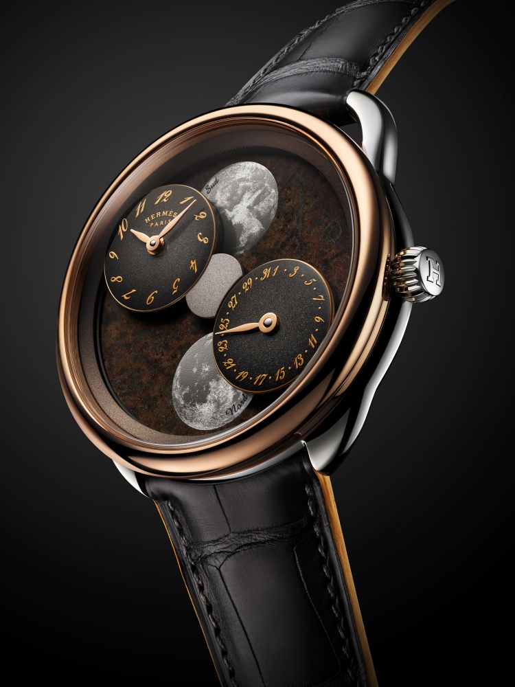 Hermès 2025「月讀時光」腕錶！用「真實月球隕石」製作錶盤：3只一組、全球限量，領你踏上宇宙之旅