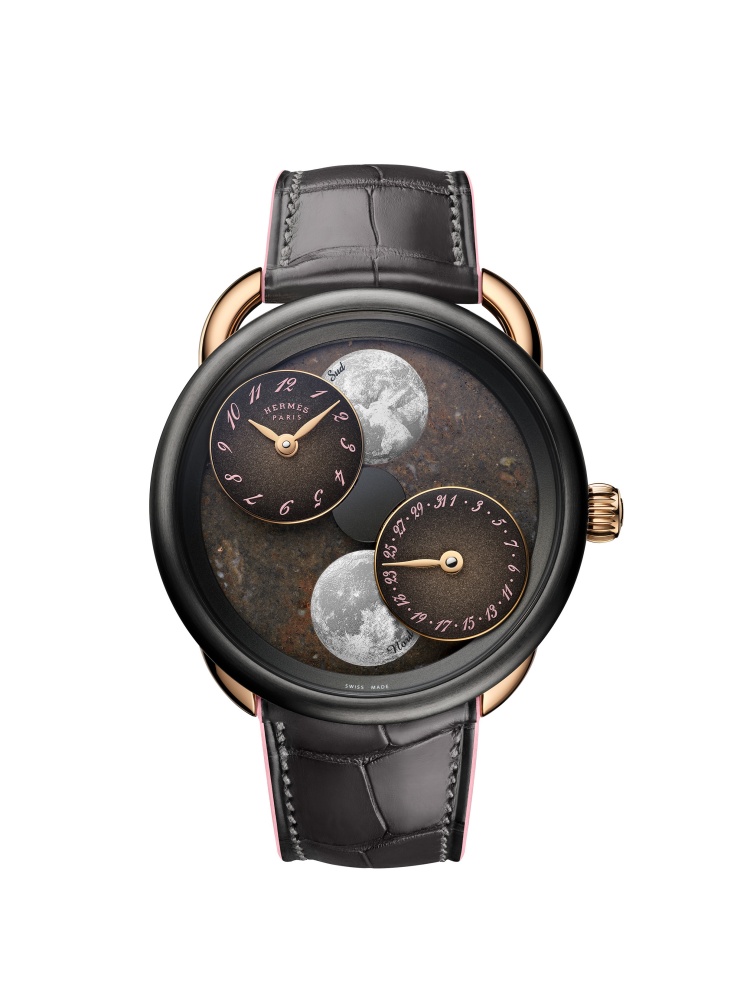 Hermès 2025「月讀時光」腕錶！用「真實月球隕石」製作錶盤：3只一組、全球限量，領你踏上宇宙之旅