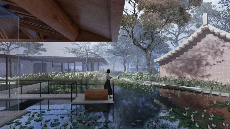 新竹「未來美術館」正式進入籌備階段，預計 2030 年正式完工。基地坐落於新竹縣立總圖書館旁，鄰近東興圳公園，周遭綠意充沛。建築由竹間聯合建築師事務所操刀，設計師以「三合院」為靈感，透過低斜屋頂線與木構造建築弱化量體厚重感，並藉由時間與光影的變化增添趣味性與層次感。