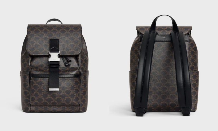 Celine 老花皮革後背包，商品價格 NTD 90,000。