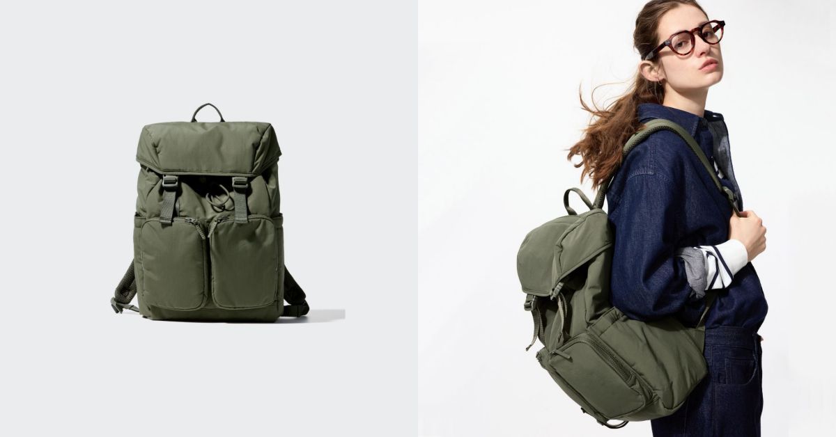 Uniqlo 全新多口袋後背包,在色系上,這款多口袋後背包推出兩款色系:黑、橄欖綠。承襲 uniqlo 的極簡設計,透過全素面的設計,提高整體的俐落與質感。